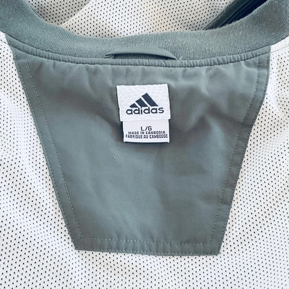 Adidas men's vest ClimaShell wind golf AWV002 Y2K green mesh v neck‎ pullover L